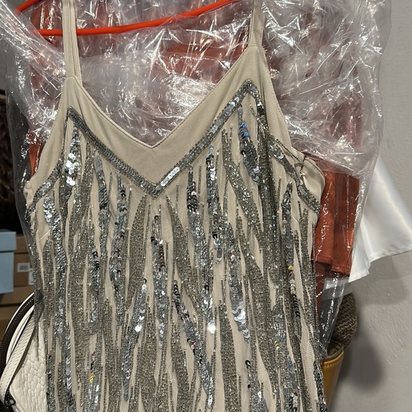 Beaded Tassel Slip Mini Dress NYE - Picture 5 of 9